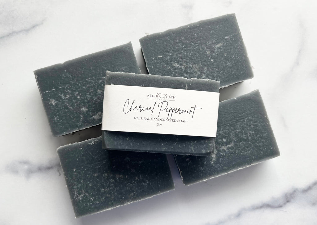 Activated Charcoal Peppermint | Essential Oil Artisan Soap | Facial Soap