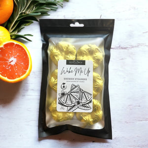 Wake Me Up Shower Steamers™ 6pk | Lemon Essential Oil Aromatherapy Shower Steamers