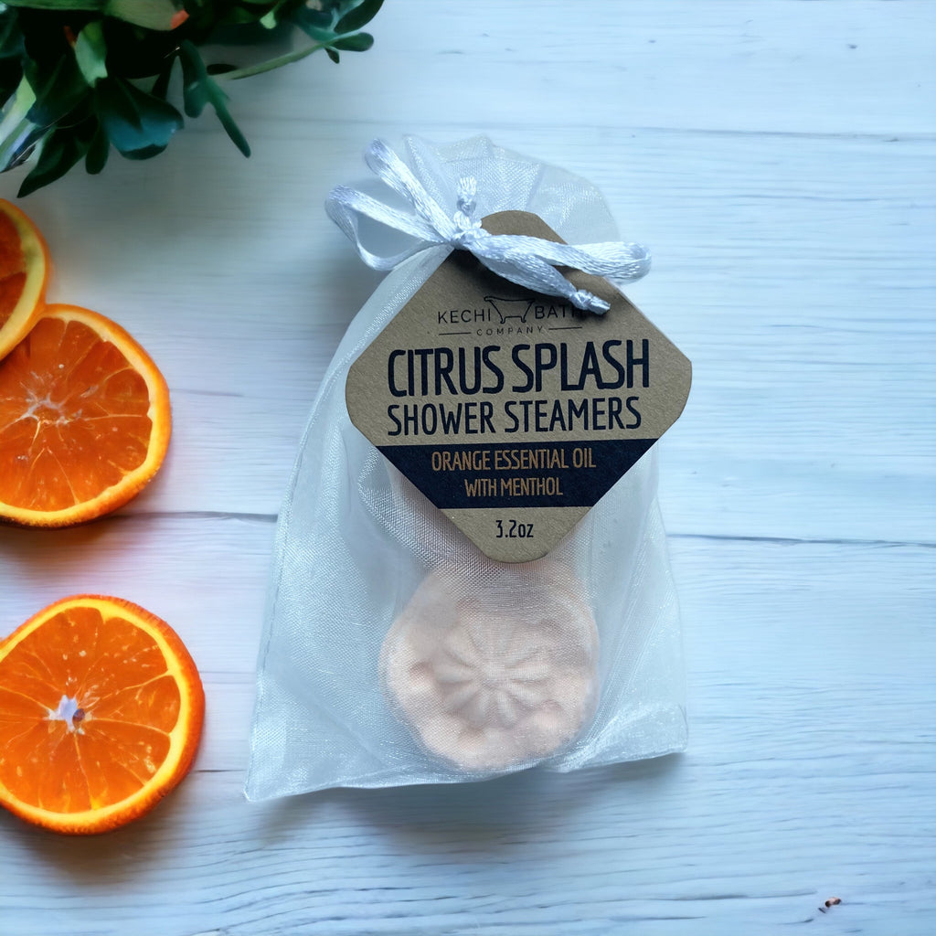 CITRUS SPLASH | Sweet Orange Essential Oil Aromatherapy Shower Steamers with Menthol
