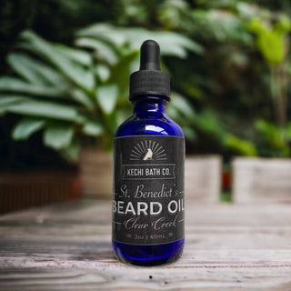 Clear Creek | St. Benedict’s Premium Beard Oil | Men’s Leave-In Beard Conditioner + Tamer | All-Natural and Vegan | Gift for Him
