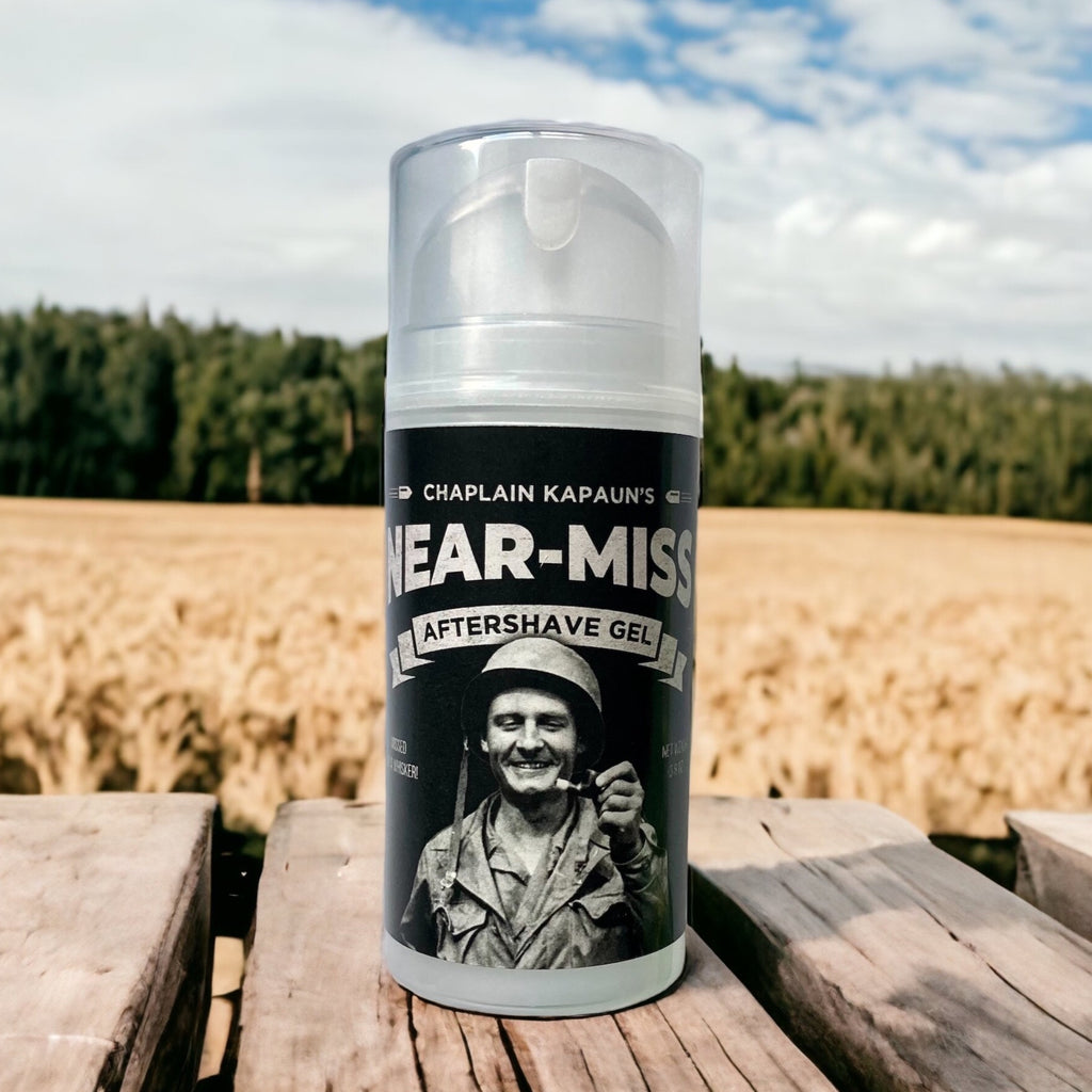 Chaplain Kapaun's Near-Miss Aftershave Gel | All Natural | Hydrating | Gift for Him