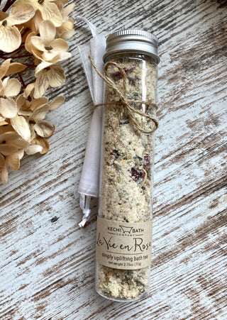 La Vie En Rose Bath Salts | Aromatherapy Bath Tea Blend | Bridesmaid gift | Christmas Stocking Stuffer